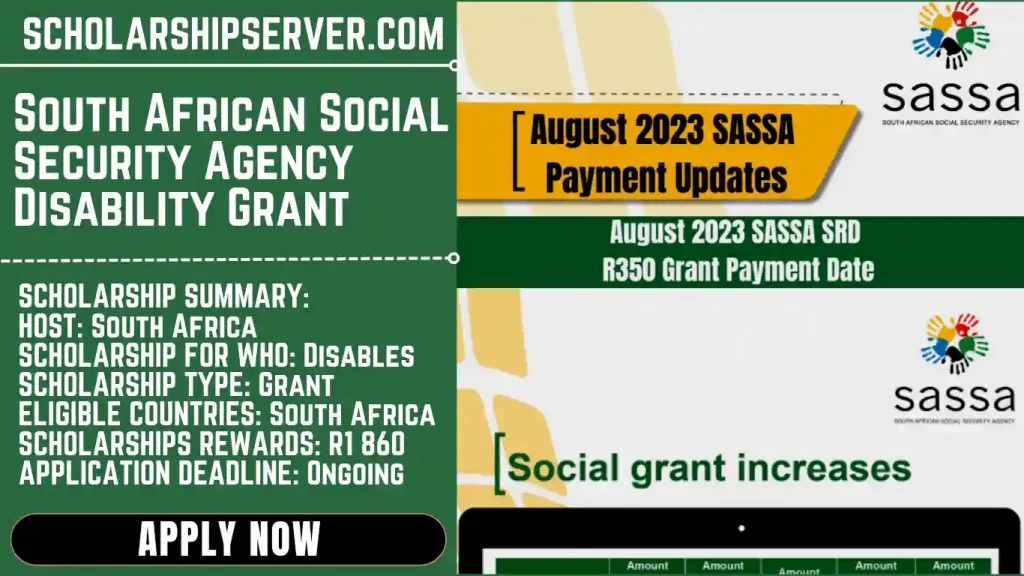 South African Social Security Agency Disability Grant