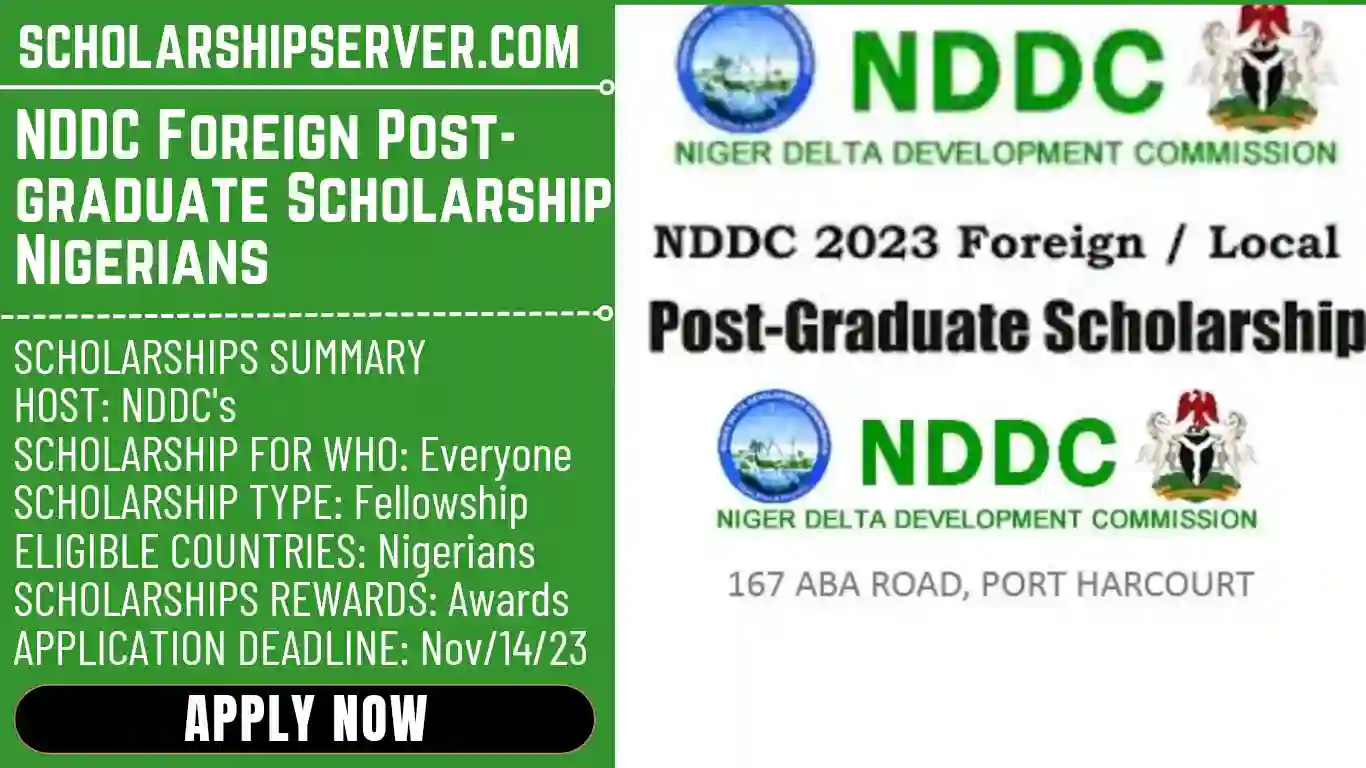 APPLY NOW: 2024-2025 NDDC Foreign Postgraduate Scholarship Nigerians